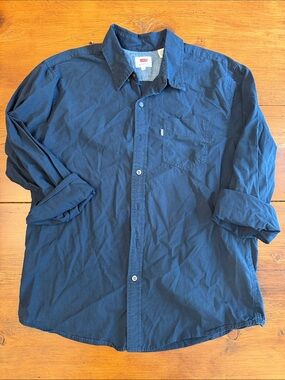 Levi's Navy Blue Button-Down Shirt